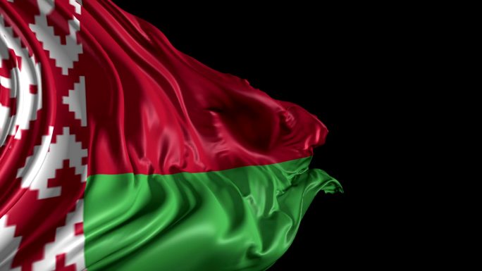 白俄罗斯国旗飘扬动态特效