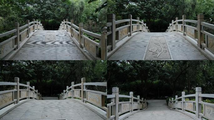公园的中式拱桥