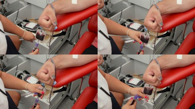 护士采集血液样本进行分析