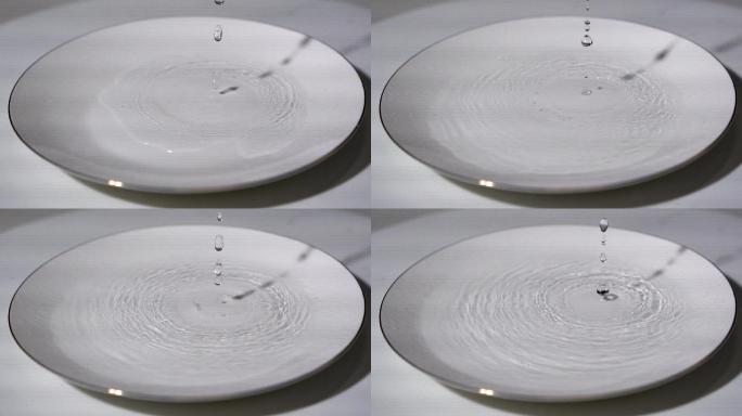 滴入盘中的水滴B