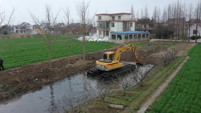 河道治理 河道清淤 挖掘机 船挖工程机械