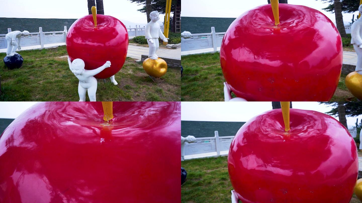 大红苹果雕塑艺术品B