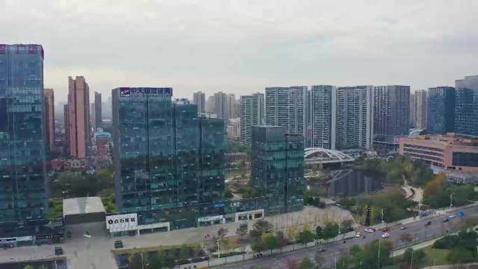 湖南长沙华融湘江银行大楼航拍