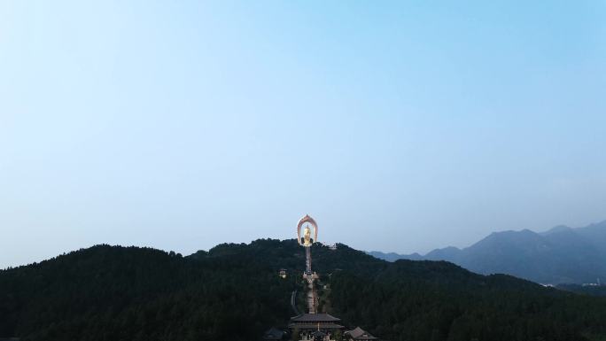 东林寺东林大佛航拍