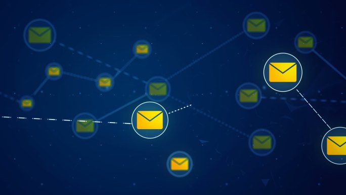电子邮件网络图标链接连接技术循环动画