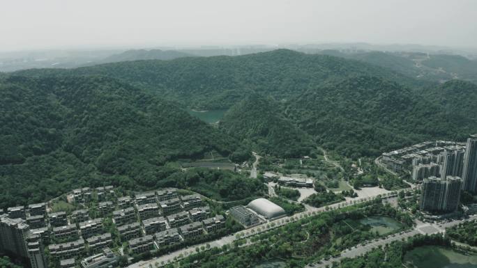 航拍桃花岭全景