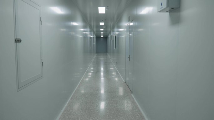 医院科技感走廊4K