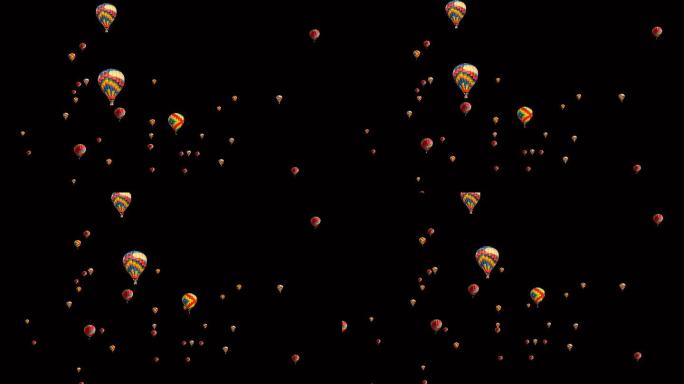 4K土耳其热气球缓慢飞远-带透明通道