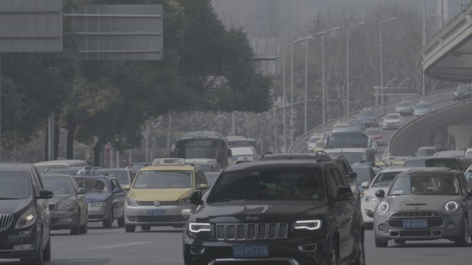 上海车流 延时 灰度 早高峰 晚高峰