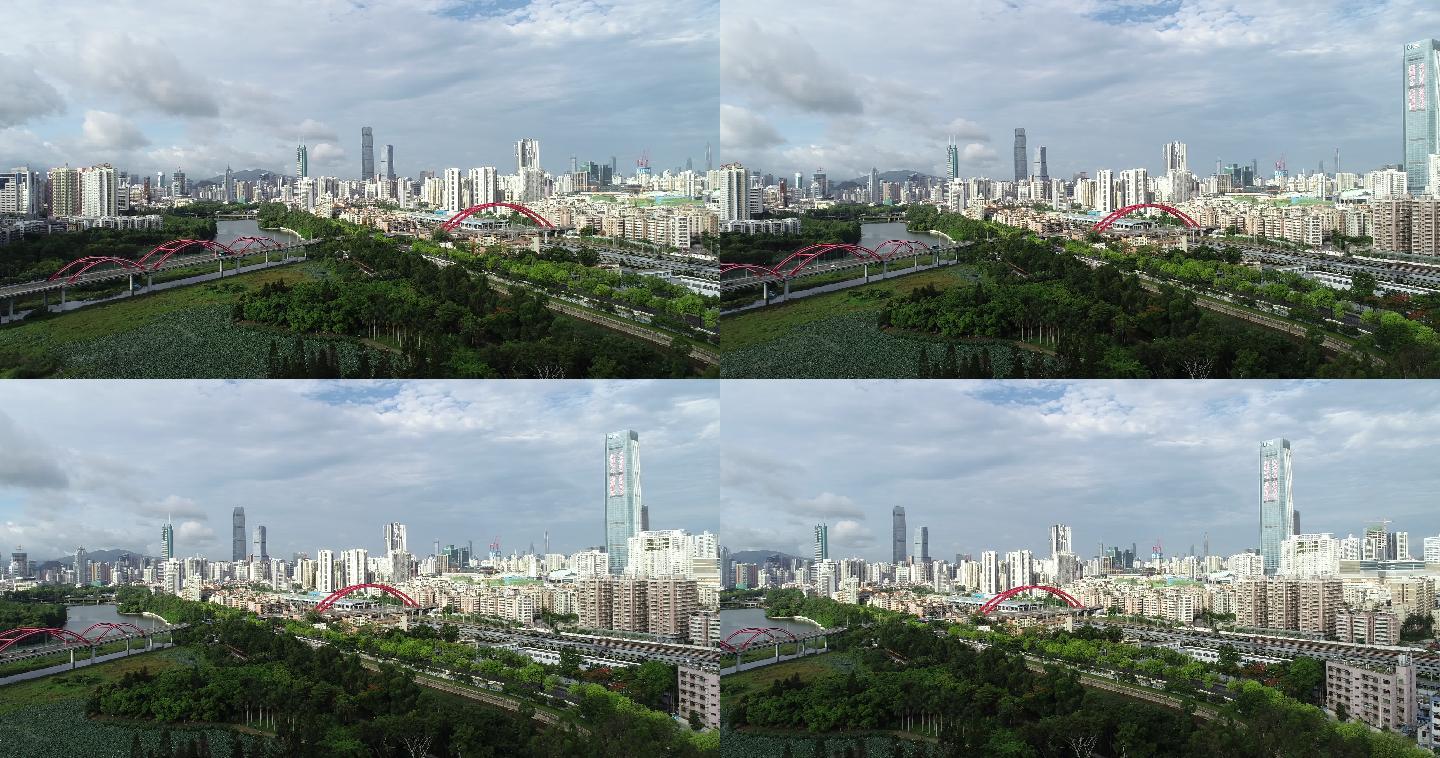 深圳市城市景观鸟瞰图