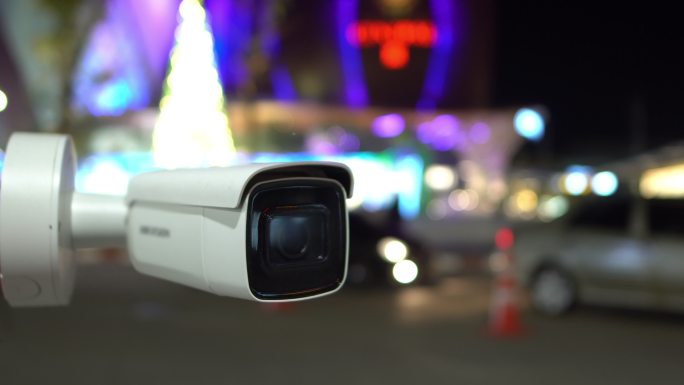 街道监控摄像头交通警报监视