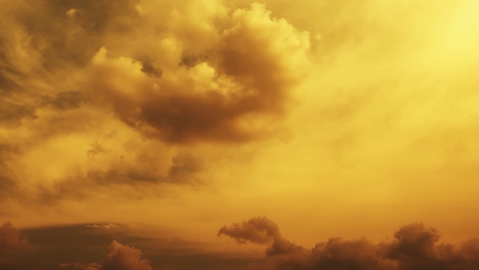【HD天空】金色温暖云团阴天夕阳唯美云层