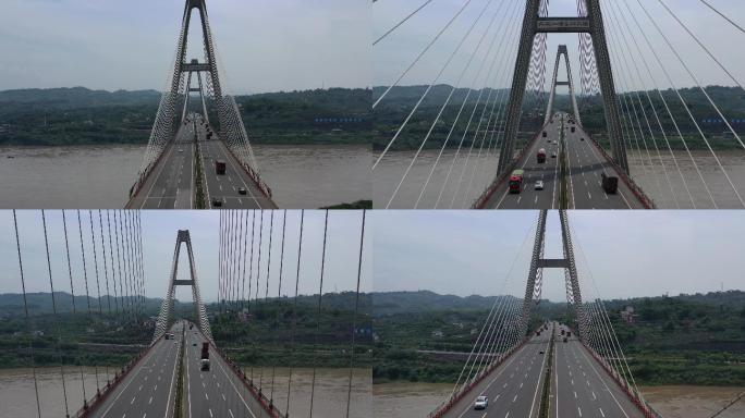 重庆跨江大桥4K航拍