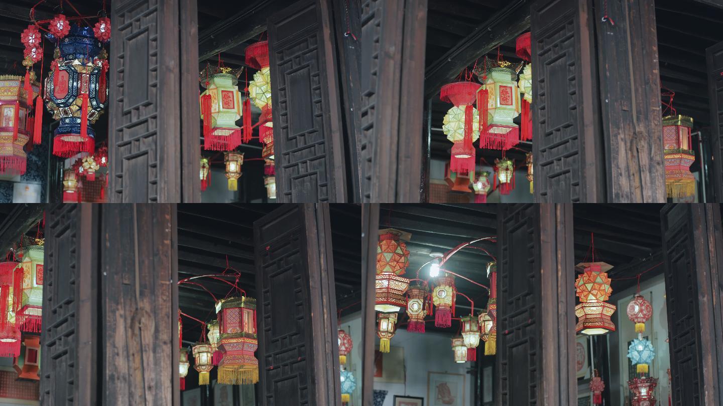 义乌老城区卖手工制作的灯笼的商铺