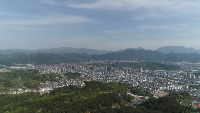 浙江 丽水 龙泉 城市全景