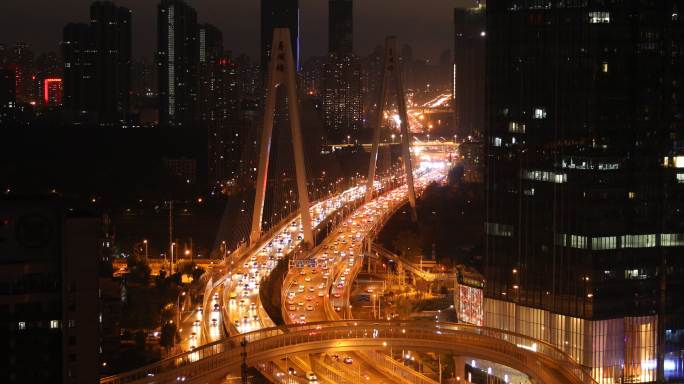 武汉市硚口区月湖桥夜景