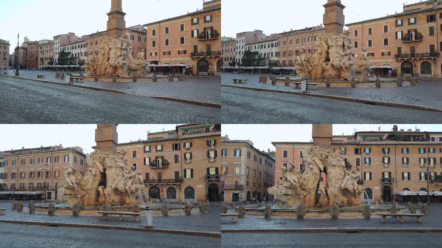 罗马纳沃纳广场的四河喷泉