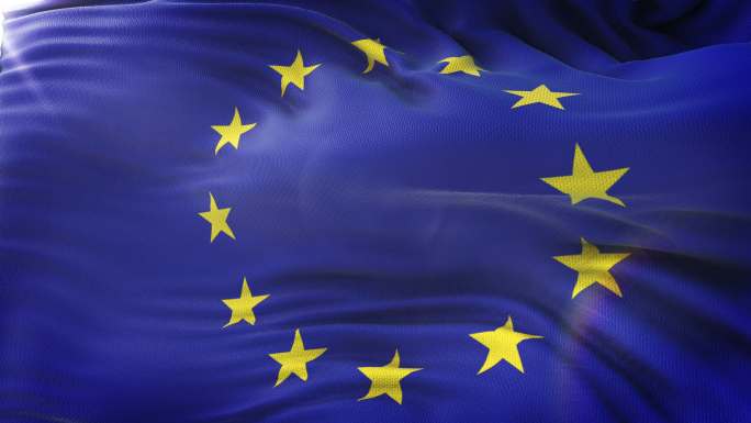 欧盟国旗飘扬