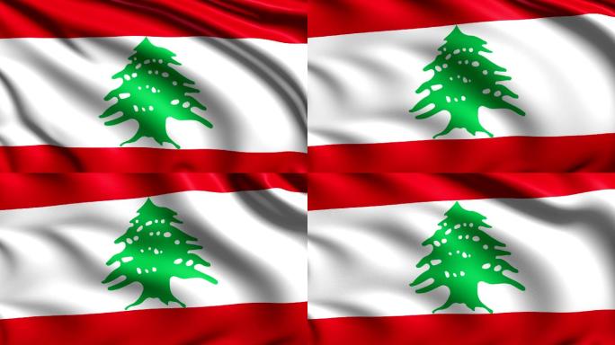 黎巴嫩国旗城市延时航拍黎巴嫩旗帜动画旅游