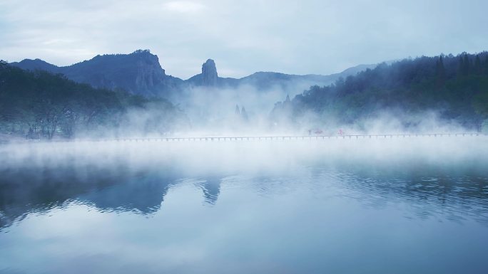 航拍丽水缙云仙都风景区