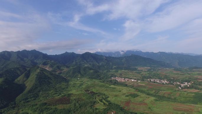 蓝田汤峪温泉度假区航拍4K蓝田温泉小镇