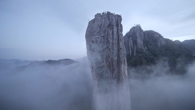 航拍丽水缙云仙都鼎湖峰