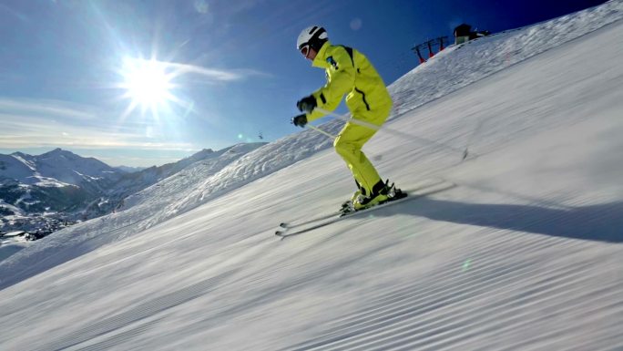 高山滑雪者滑雪雪上运动滑雪场滑雪道冬奥会