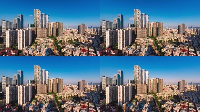深圳高楼城中村对比视频素材