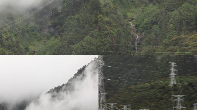 青藏高原 云海  电网