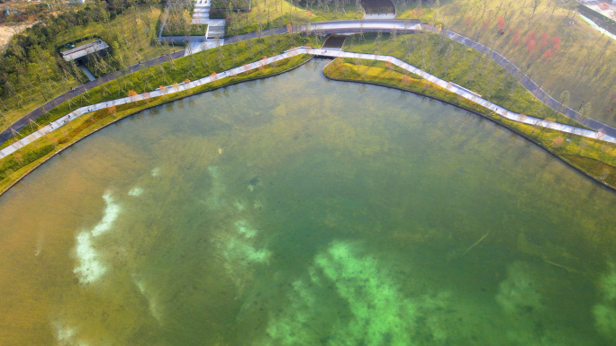 天府新区怡心湖航拍 4K