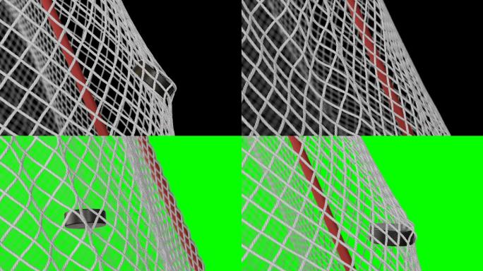 绿屏抠像冰球飞进大门网