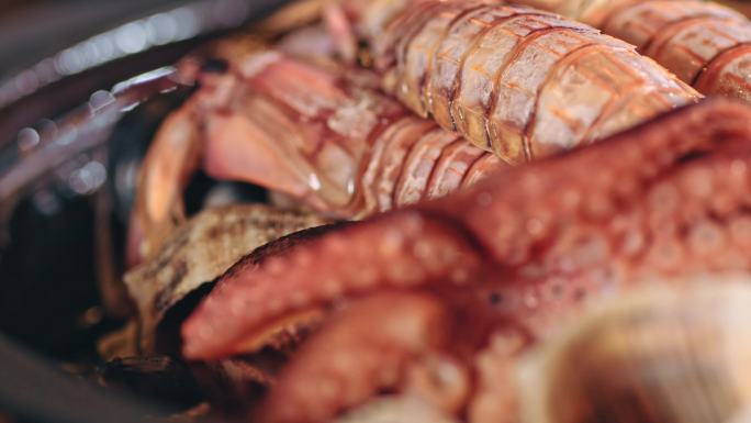 海鲜虾皮皮虾蛤蜊
