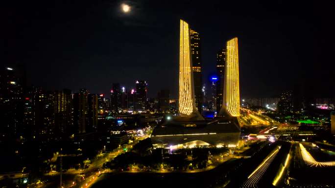 南京河西夜景 保利大剧院 南京眼