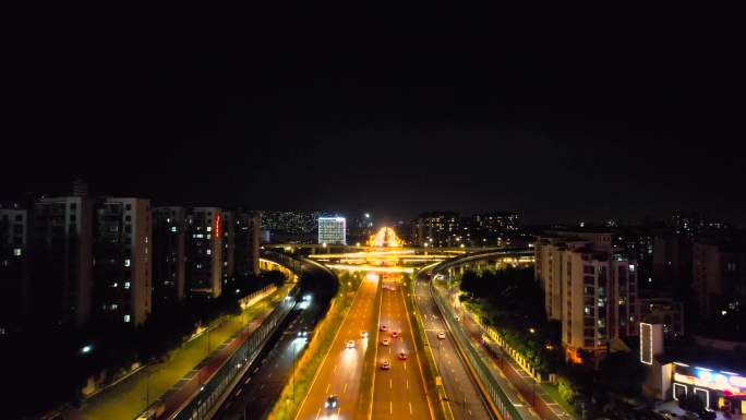 南京江北新区 浦泗立交 江北大道夜景