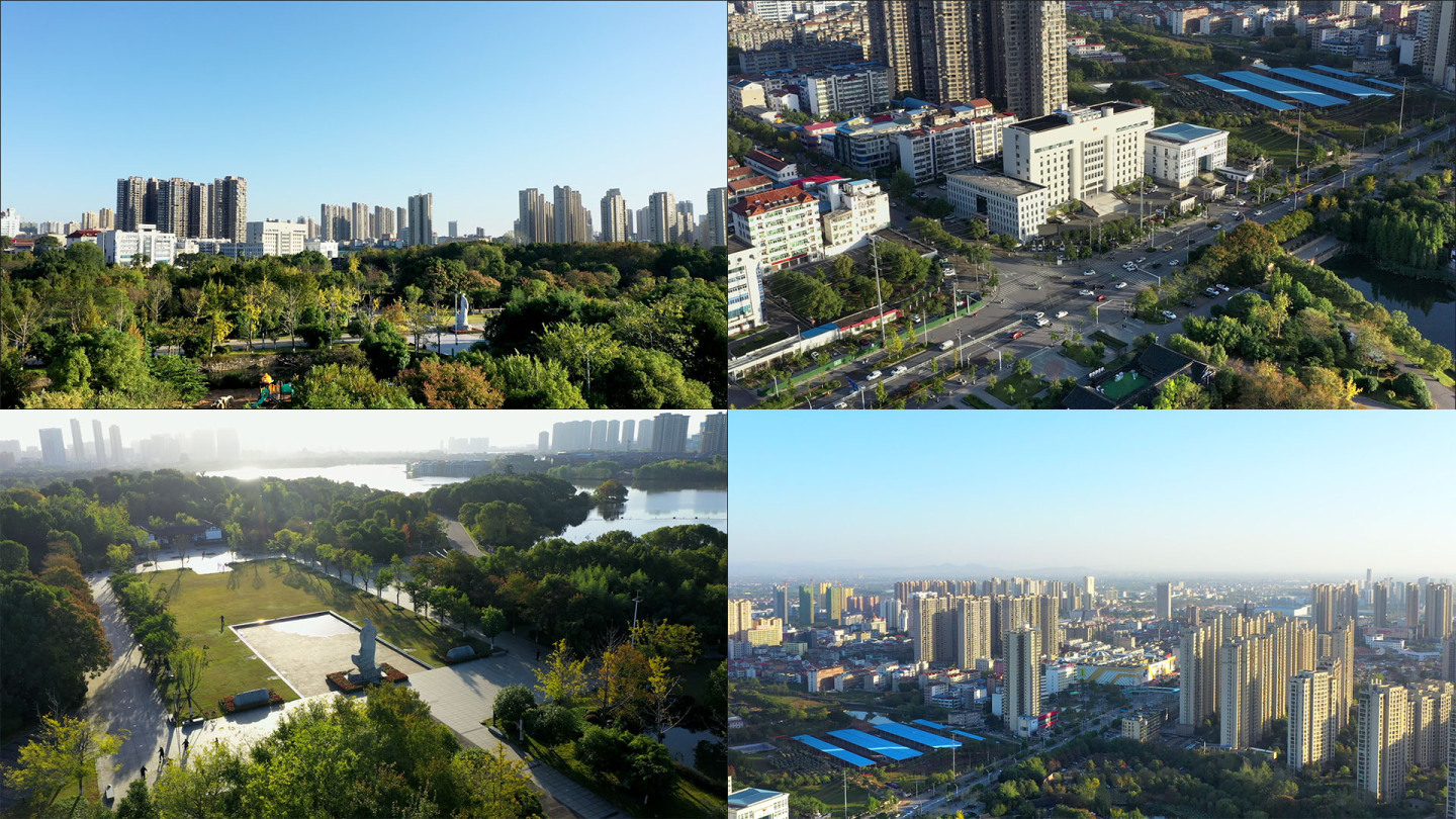 【4K】黄冈市清晨大景