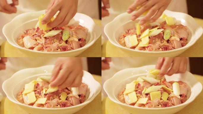 葱姜水料酒调料腌制鸡肉去腥入味  (6)