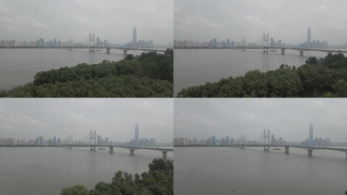 武汉长江大桥4K航拍素材