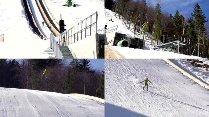 专业跳台滑雪表演滑雪运动滑雪服