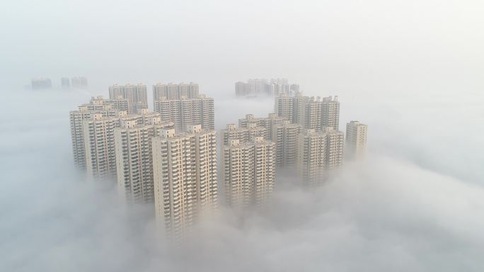 4K素材城市雾霾