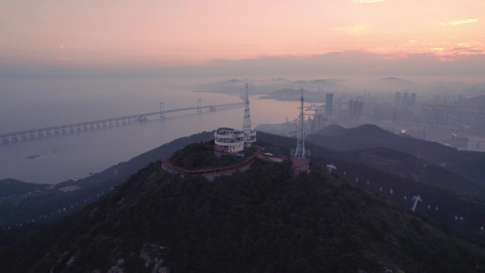 大连莲花山观景台航拍