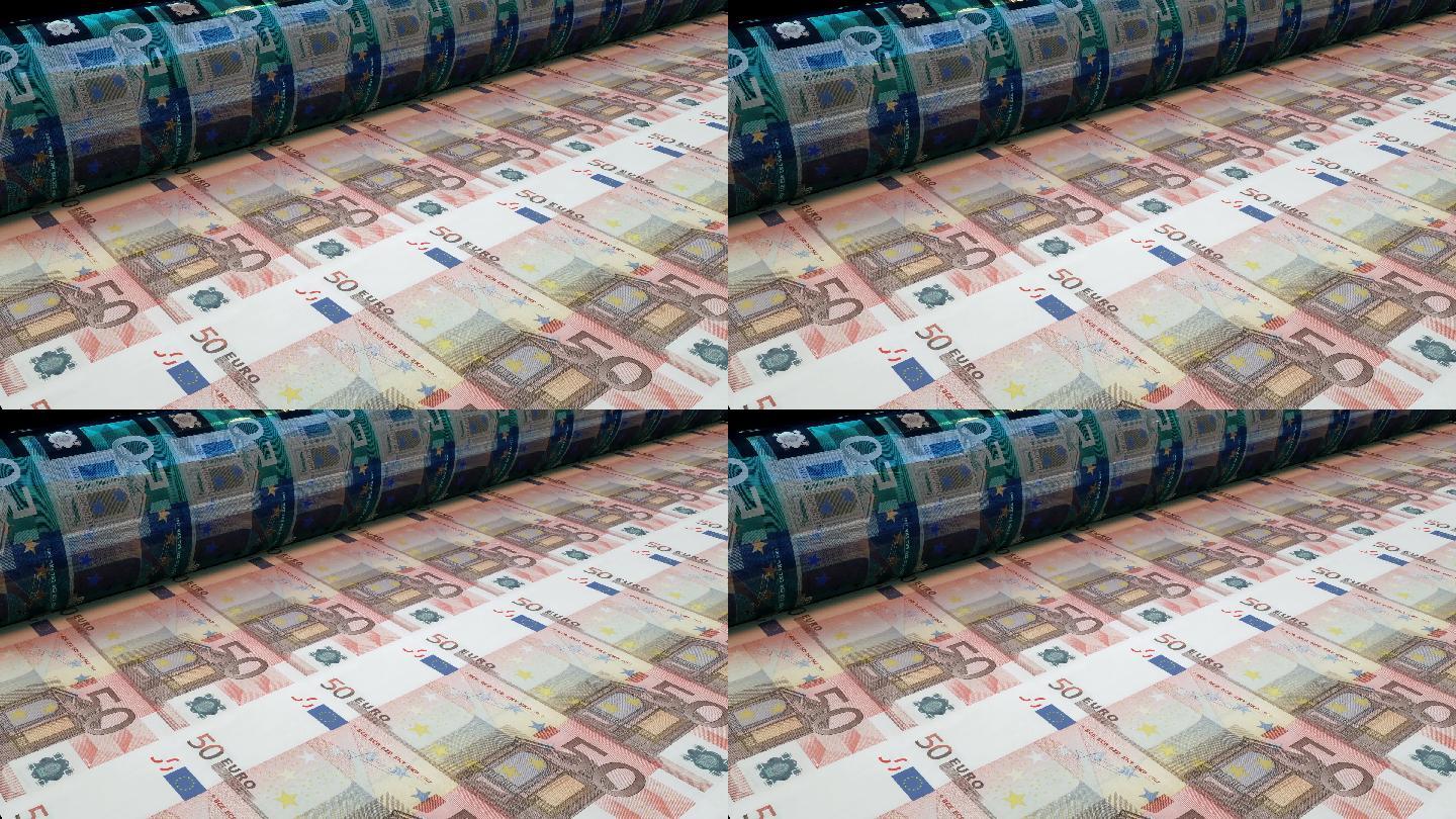 打印欧元钞票宣传片面值法定防伪特征