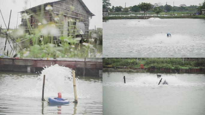 简陋的房屋 养殖场打氧气