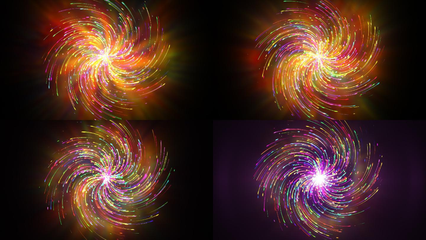 炫彩线条粒子漩涡