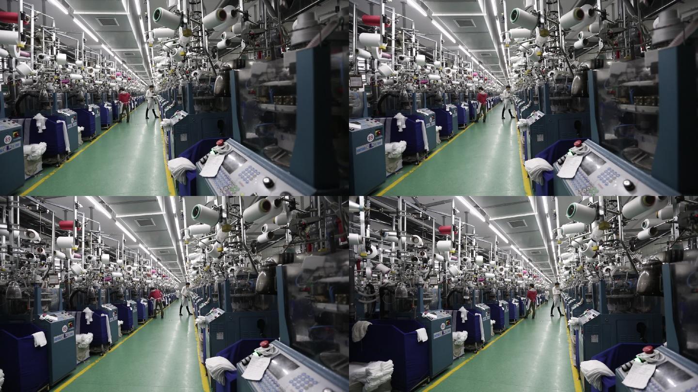 中国袜业生产现代化车间素材