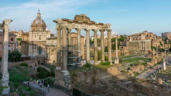 罗马论坛在意大利罗马的时间推移