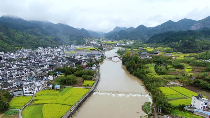 4K 安徽省宣城市绩溪龙川景区航拍