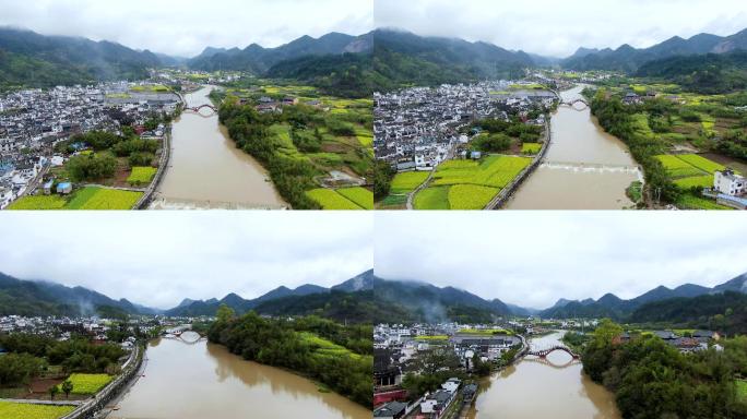 4K 安徽省宣城市绩溪龙川景区航拍