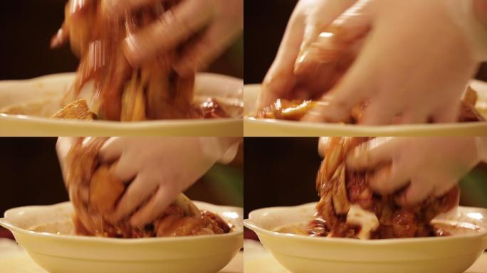 葱姜水料酒调料腌制鸡肉去腥入味  (2)