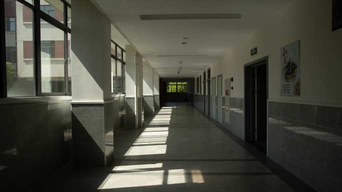 「有版权」原创教学楼走廊延时4K