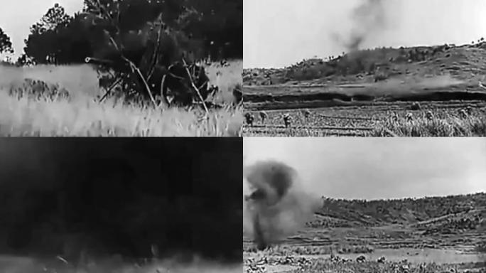 抗日战争与日军战斗老视频素材